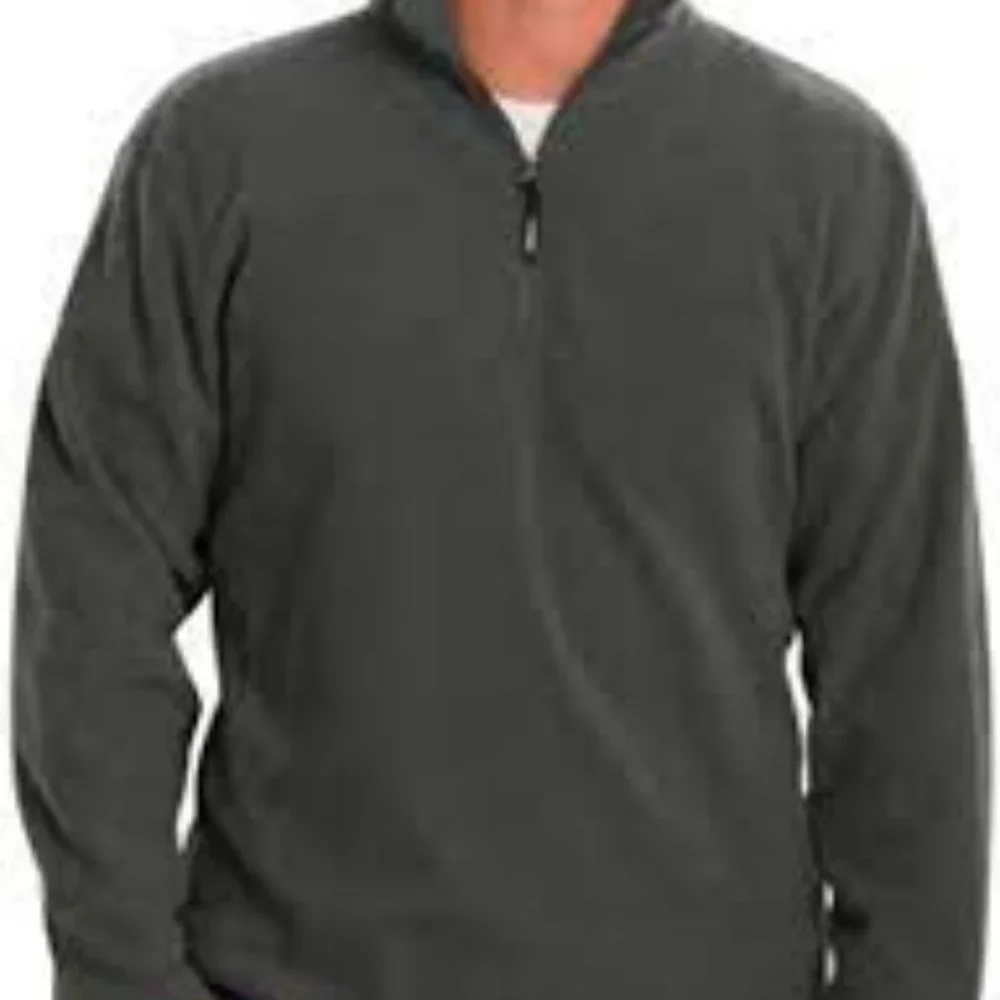 Kirkland Signature Mens Polartec 1/4 Zip Fleece Pullover Gray NWT Sz XXL